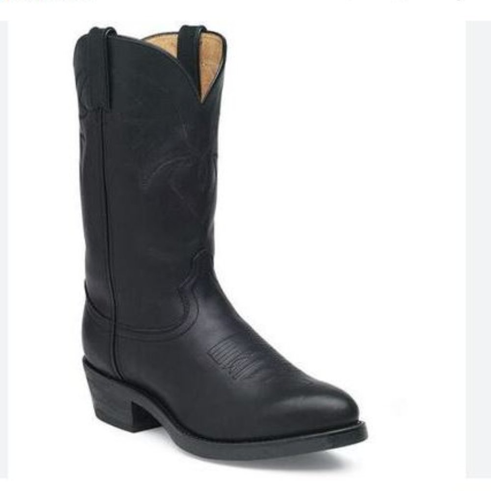 Men's Durango Oiled Black Leather Western Style Trucker Boots